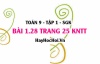 Bài 1.28 trang 25 Toán 9 tập 1 Kết nối tri thức SGK